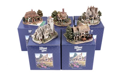 Lot 354 - A collection of Lilliput Lane model cottages