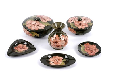 Lot 296 - A collection of Moorcroft 'Hibiscus' pattern ceramics