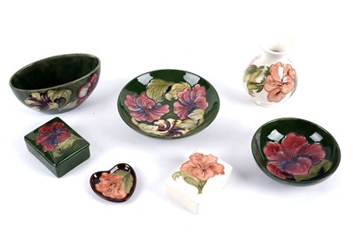 Lot 298 - A selection of Moorcroft 'Hibiscus' pattern ceramics