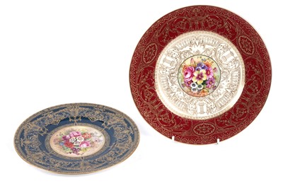 Lot 381 - Two Royal Worcester plates