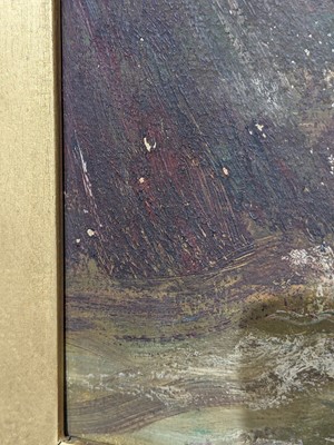 Lot 1 - John Falconar Slater - Misty Highland with heather and stream | oil