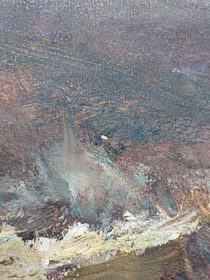 Lot 1 - John Falconar Slater - Misty Highland with heather and stream | oil