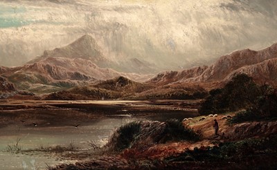 Lot 13 - Arthur Gilbert – Mountainous landscape with lake | oil