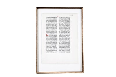 Lot 261 - Johannes Mentelin: an early printed bible page