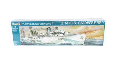 Lot 37 - A Revell 1:72 scale Flower Class Corvette H.N.C.S. Snowberry model ship