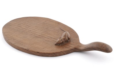 Lot 1254 - Robert ‘Mouseman’ Thompson, Kilburn: a carved oak cheeseboard