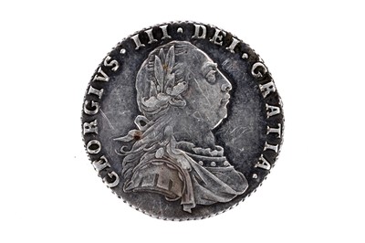 Lot 203 - A George III 1787 sixpence