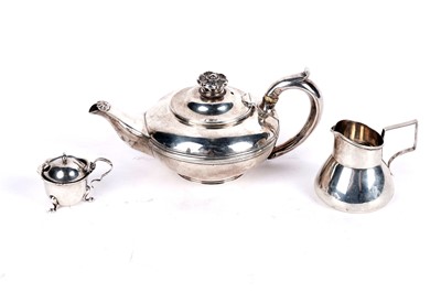 Lot 351 - A Victorian silver teapot and other silver items