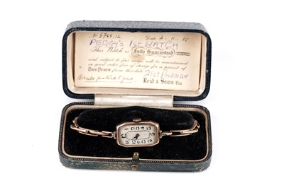 Lot 267 - An Art Deco 9ct rose gold cased cocktail wristwatch