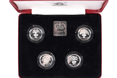 Lot 210 - A Royal Mint 1984-1987 £1 silver proof collection