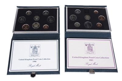 Lot 214 - Six Royal Mint proof coin sets