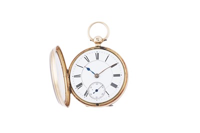 Lot 614 - A Victorian 18ct yellow gold open faced pocket watch