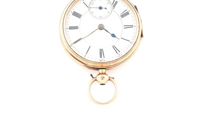 Lot 614 - A Victorian 18ct yellow gold open faced pocket watch