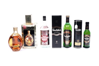 Lot 419 - A selection of whisky; and a bottle of vodka