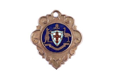 Lot 87 - An early 20th Century 9ct rose gold fob medal