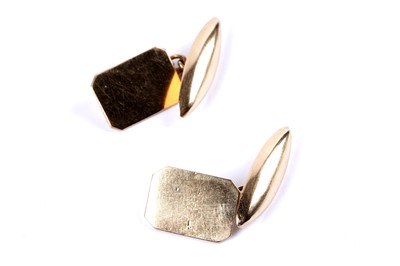 Lot 66 - A pair of yellow gold cufflinks