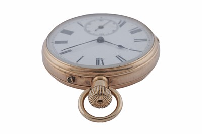 Lot 593 - An 18ct yellow gold cased open faced pocket watch
