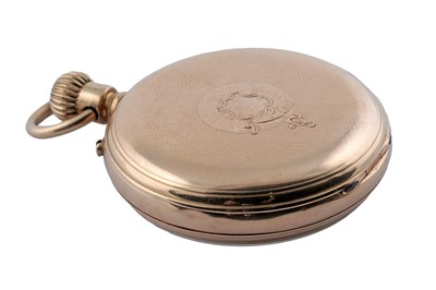 Lot 593 - An 18ct yellow gold cased open faced pocket watch