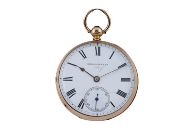 Lot 594 - An 18ct yellow gold cased open faced pocket chronometer