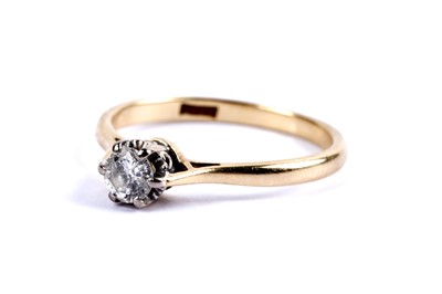 Lot 9 - A solitaire diamond ring