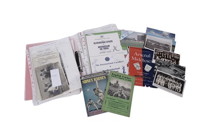 Lot 530 - A collection of second-half 20th Century cricket programmes and other ephemera