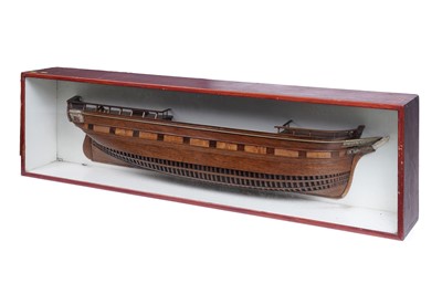 Lot 191 - A 20th Century cased half block ship model