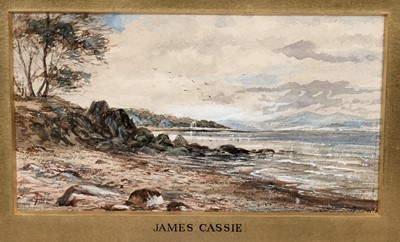 Lot 62 - James Cassie – On the coast, Barnbougle Castle in the distance | watercolour