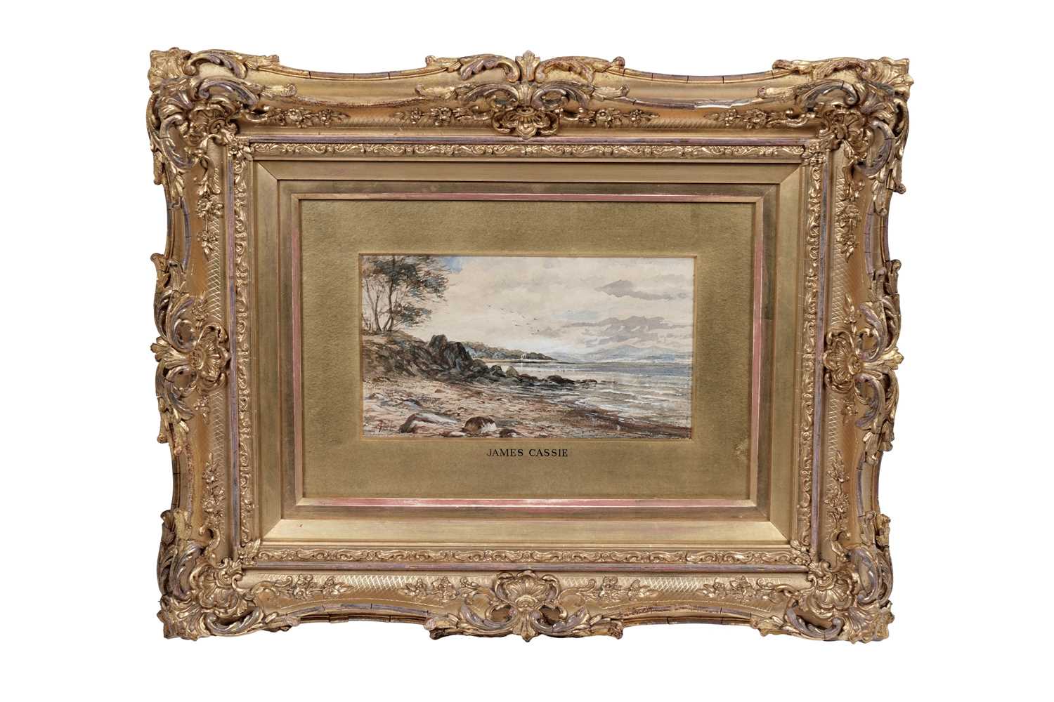 Lot 62 - James Cassie – On the coast, Barnbougle Castle in the distance | watercolour