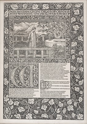 Lot 929 - William Morris and Sir Edward Burne-Jones - The Tales of Canterbury Introduction | woodcut