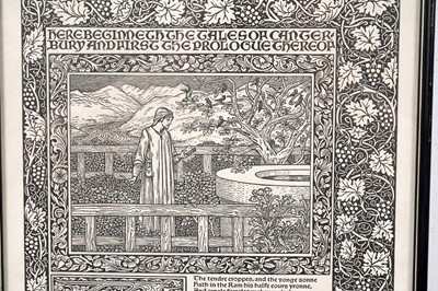 Lot 929 - William Morris and Sir Edward Burne-Jones - The Tales of Canterbury Introduction | woodcut