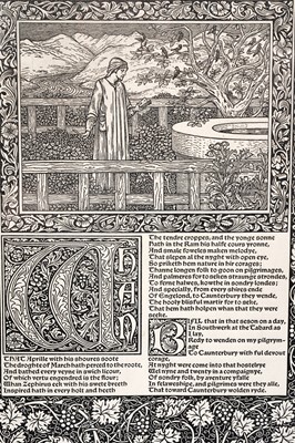 Lot 929 - William Morris and Sir Edward Burne-Jones - The Tales of Canterbury Introduction | woodcut