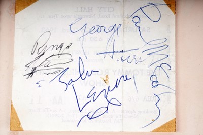 Lot 198 - A 1963 Beatles signed ticket stub; and autograph album