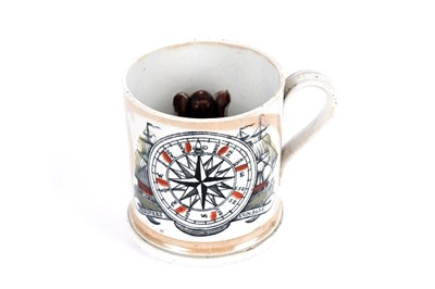 Lot 835 - A 19th Century maritime interest Sunderland frog mug
