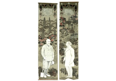 Lot 700 - Paddy Killer - Two works on silk