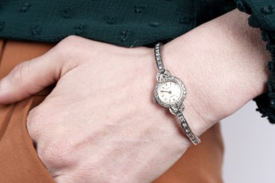 Lot 633 - Cortébert: a diamond cocktail watch
