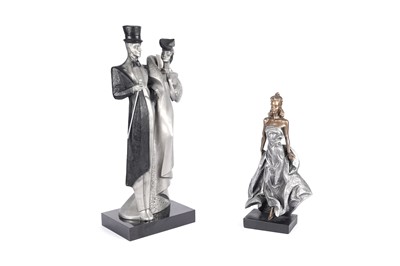 Lot 277 - Two Austin Production Art Deco figures after Alexsander Danel
