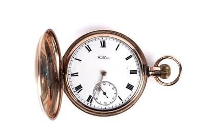 Lot 314 - An early 20th Century 9ct rose gold cased full hunter pocket watch