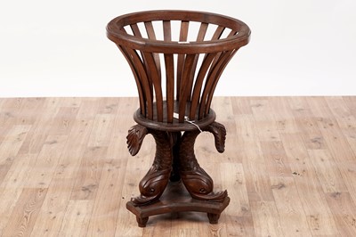 Lot 408 - A mahogany jardinière in the Dutch taste