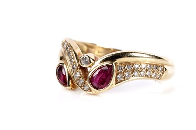 Lot 667 - A ruby and diamond ring