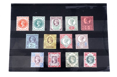 Lot 220 - GB QV 1887-92 jubilee issue set of mint stamps
