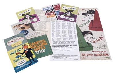 Lot 244 - A collection of mainly GPO and other telephone box adverts