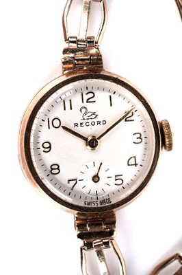 Lot 288 - A Record 9ct gold cased lady's cocktail wristwatch