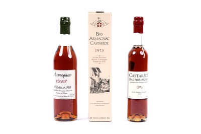 Lot 430 - A bottle of Amagnac VSOP; and a bottle of 1973 Bas Armagnac Castèrede
