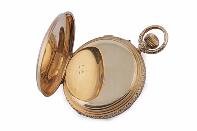 Lot 597 - Thomas Russell & Son: an 18ct yellow gold cased hunter pocket watch