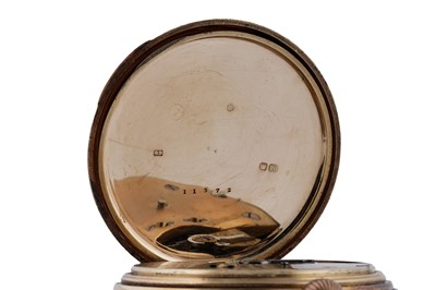 Lot 598 - Benson Brothers: an 18ct yellow gold cased open faced pocket watch