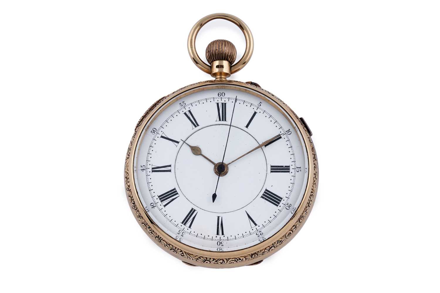 Lot 598 - Benson Brothers: an 18ct yellow gold cased open faced pocket watch
