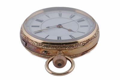 Lot 598 - Benson Brothers: an 18ct yellow gold cased open faced pocket watch