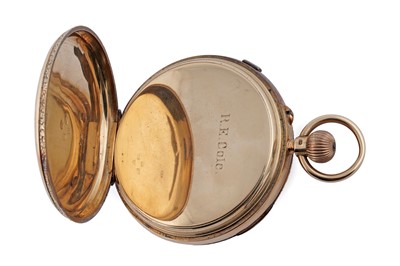 Lot 598 - Benson Brothers: an 18ct yellow gold cased open faced pocket watch