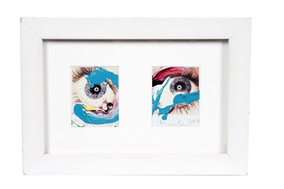 Lot 767 - Marc Quinn – Eyes, Kate Moss | polaroid and oil
