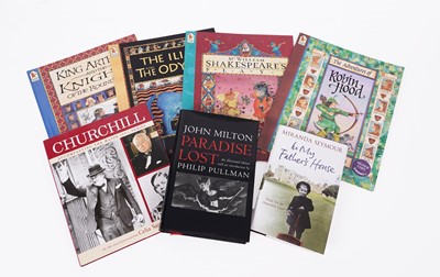 Lot 306 - A collection of signed books; and a Philip Pullman limited edition dinner card